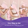 Umisleep Extra Large Microfiber Hair Towel for Women Curly, Long, Thick Hair, 2 Pack Ultra Absorbent Hair Drying Towel Wrap, Super Soft Anti Frizz Hair Turban with Elastic Loop (White, Pink) view 2