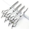 6/7 Hair cutting Scissors/Hair scissors - Hairdresser Scissors Barber Scissors Razor Sharp Stainless Steel Shear (Silver) (6.5-inch 4pc) view 1