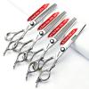 6/7 Hair cutting Scissors/Hair scissors - Hairdresser Scissors Barber Scissors Razor Sharp Stainless Steel Shear (Silver) (6.5-inch 4pc) view 2