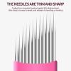 50Pcs Professional Microlading Needles 16 Pins Curved Flat with 0.18mm Diameter Disposable Manual Eyebrow Blades Tattoo Neddles Permanent Makeup Supplies Microblading Kits view 3