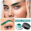 Eyebrow Pomade Cream,Brow Pomade Gel Naturally Long Lasting Waterproof,Delicate and Smooth Eye Brow Makeup Cosmetics with Eyebrow Brush - Green view 3