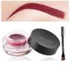 Eyebrow Pomade Cream,Brow Pomade Gel Naturally Long Lasting Waterproof,Delicate and Smooth Eye Brow Makeup Cosmetics with Eyebrow Brush - Wine view 2