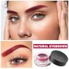 Eyebrow Pomade Cream,Brow Pomade Gel Naturally Long Lasting Waterproof,Delicate and Smooth Eye Brow Makeup Cosmetics with Eyebrow Brush - Wine view 3
