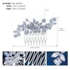 Elegant Zirconia Floral Hair Comb for Brides | Silver Wedding Hairpiece | Sparkling Crystal Bridal Hair Accessories for Women view 4