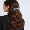 Sparkly Wedding Hair Accessories for Bride Crystal Hair Comb Silver Floral Hair Pieces CZ Crystal Wedding Headpiece view 2