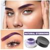 Eyebrow Pomade Cream,Brow Pomade Gel Naturally Long Lasting Waterproof,Delicate and Smooth Eye Brow Makeup Cosmetics with Eyebrow Brush - Purple view 3