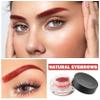 Eyebrow Pomade Cream,Brow Pomade Gel Naturally Long Lasting Waterproof,Delicate and Smooth Eye Brow Makeup Cosmetics with Eyebrow Brush - Bright Red view 3