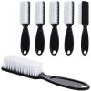 Black Nail Brush Fingernail Cleaner, ZUFUGHJK 6 Pcs fingernail cleaning brush Fingernail Scrub Nail Brushes with Handle Grip Hand Pedicure Scrubbing kit for Nails and Toes view 1