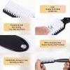 Black Nail Brush Fingernail Cleaner, ZUFUGHJK 6 Pcs fingernail cleaning brush Fingernail Scrub Nail Brushes with Handle Grip Hand Pedicure Scrubbing kit for Nails and Toes view 3