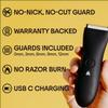 MERIDIAN The Trimmer Premium - Body Hair Trimmer & Electric Shaver for Men and Women for Pubic Hair, Chest, Legs & Bikini Line, Waterproof & Rechargeable, Onyx view 4