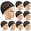 Framendino, 9 Pack Mesh Crochet Hair Net Rayon Knit Snoods Hat Thick Hairnet Snood Cover Ornament for Night Sleeping Accessories (Black) view 1