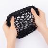 Framendino, 9 Pack Mesh Crochet Hair Net Rayon Knit Snoods Hat Thick Hairnet Snood Cover Ornament for Night Sleeping Accessories (Black) view 4