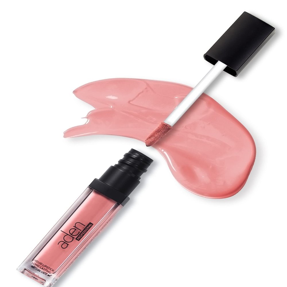 aden Professional An amazing liquid lip color with a matte, velvety finish long lasting color guaranteeing (03 Rosie Brown) (6ML) MADE IN ITALY