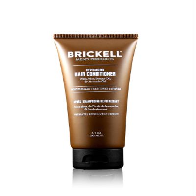 Brickell Men's Revitalizing Hair Conditioner for Men, Natural and Organic Nourishing Hair Conditioner, Restores Shine and Moisture, 3.4 Ounce, Scented, New Formula