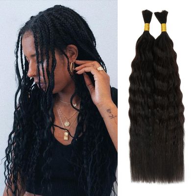 100% human hair braiding hair bulk wet&wavy
