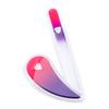 BONA FIDE BEAUTY Glass Nail File Manicure Set, Comfort Grip Ergonomic Drop Ergofile (Pink/Violet) Czech Glass with Glass Cuticle Pusher (Clear), Elegant Gift Nail Care Tools view 3
