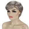 Still ME Rita Full Wig 2.5-4.5 in StraightSynthetic Fiber, Free Part Full Wig (Salt & Pepper Grey) view 2