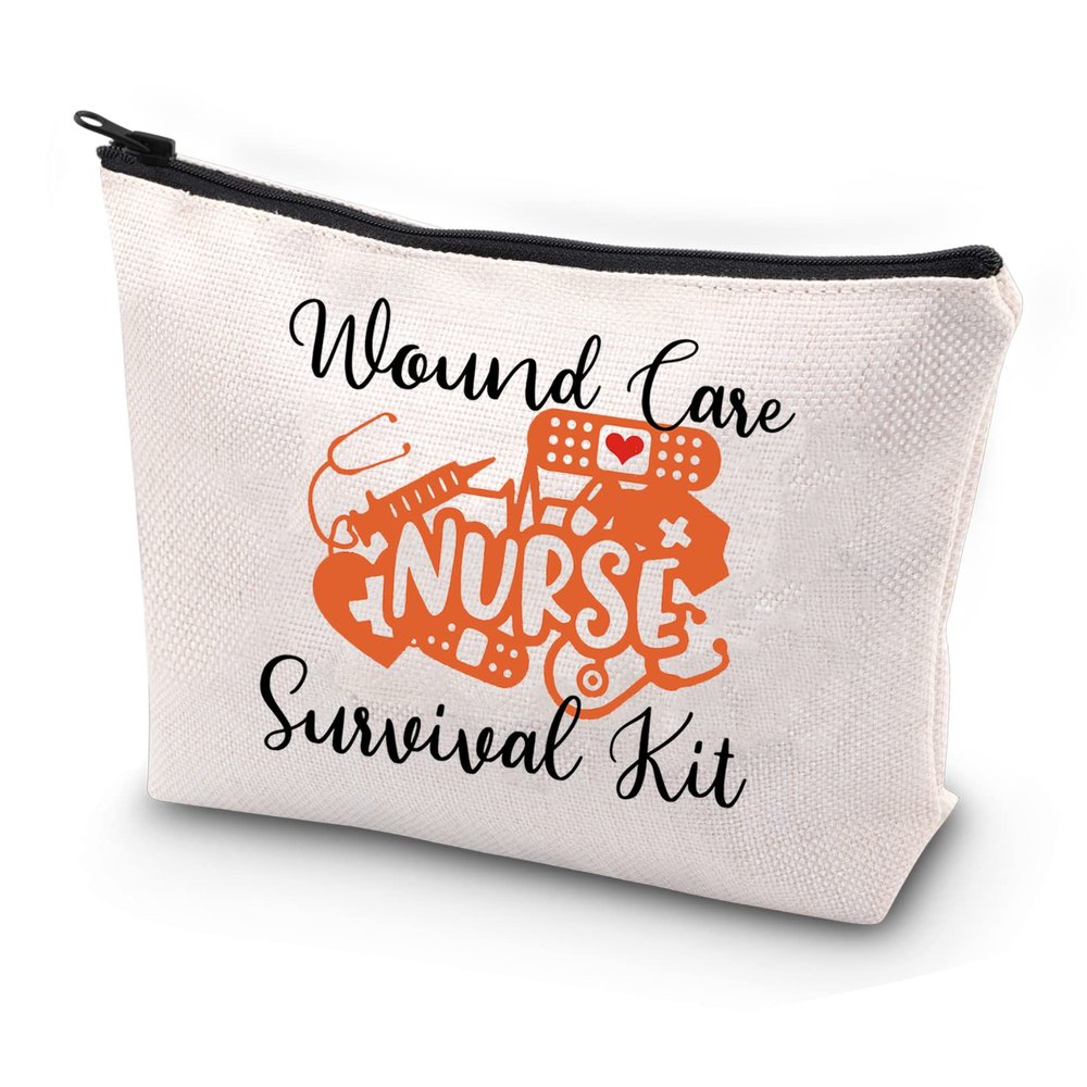 JYTAPP Wound Care Nurse Makeup Bag Wound Care Nurse Gifts RN Wound Nursing Department Wound Nurse Survival Kit Zipper Pouch Bag
