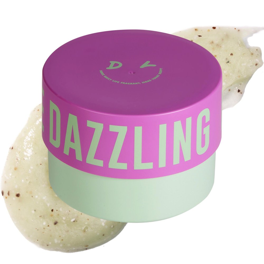 Dear Doer] Dazzling Body Scrub - Radiant & Gentle Exfoliator with Grape Seed & Plant-Derived Cellulose to Remove Dead Skin Cells with Vitamin C, Fresh Floral Scent, Vegan, 10.1 fl oz (300 ml)