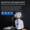 Nano Hair Steamer,Professional Micro Mist Anion Hair Processor with Rolling Base for Deep Hair Care Repair, Hair Styling (Black) view 3