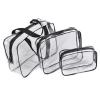 3Pcs Crystal Clear Cosmetic Bag Waterproof Packing Organizer Gift for Parent Friend and Family view 1