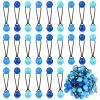Jutom 24 Pieces Hair Tie Balls 20mm Bubble Ponytail Holders for Girls Double Bead Bubble 80s 90s Hair Balls Tie Elastic Accessories for Baby Toddler(Blue Series) view 1