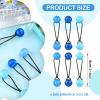 Jutom 24 Pieces Hair Tie Balls 20mm Bubble Ponytail Holders for Girls Double Bead Bubble 80s 90s Hair Balls Tie Elastic Accessories for Baby Toddler(Blue Series) view 2