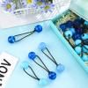 Jutom 24 Pieces Hair Tie Balls 20mm Bubble Ponytail Holders for Girls Double Bead Bubble 80s 90s Hair Balls Tie Elastic Accessories for Baby Toddler(Blue Series) view 3