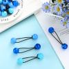 Jutom 24 Pieces Hair Tie Balls 20mm Bubble Ponytail Holders for Girls Double Bead Bubble 80s 90s Hair Balls Tie Elastic Accessories for Baby Toddler(Blue Series) view 4