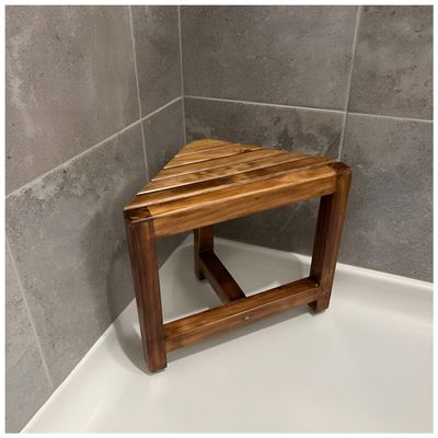 DITAVN Shower Foot Rest 12 in, Corner Shower Stool for Shaving Legs, Small Corner Bathroom Bench Suitable for Small Shower Spaces, Bath Seat, in Shower Stool