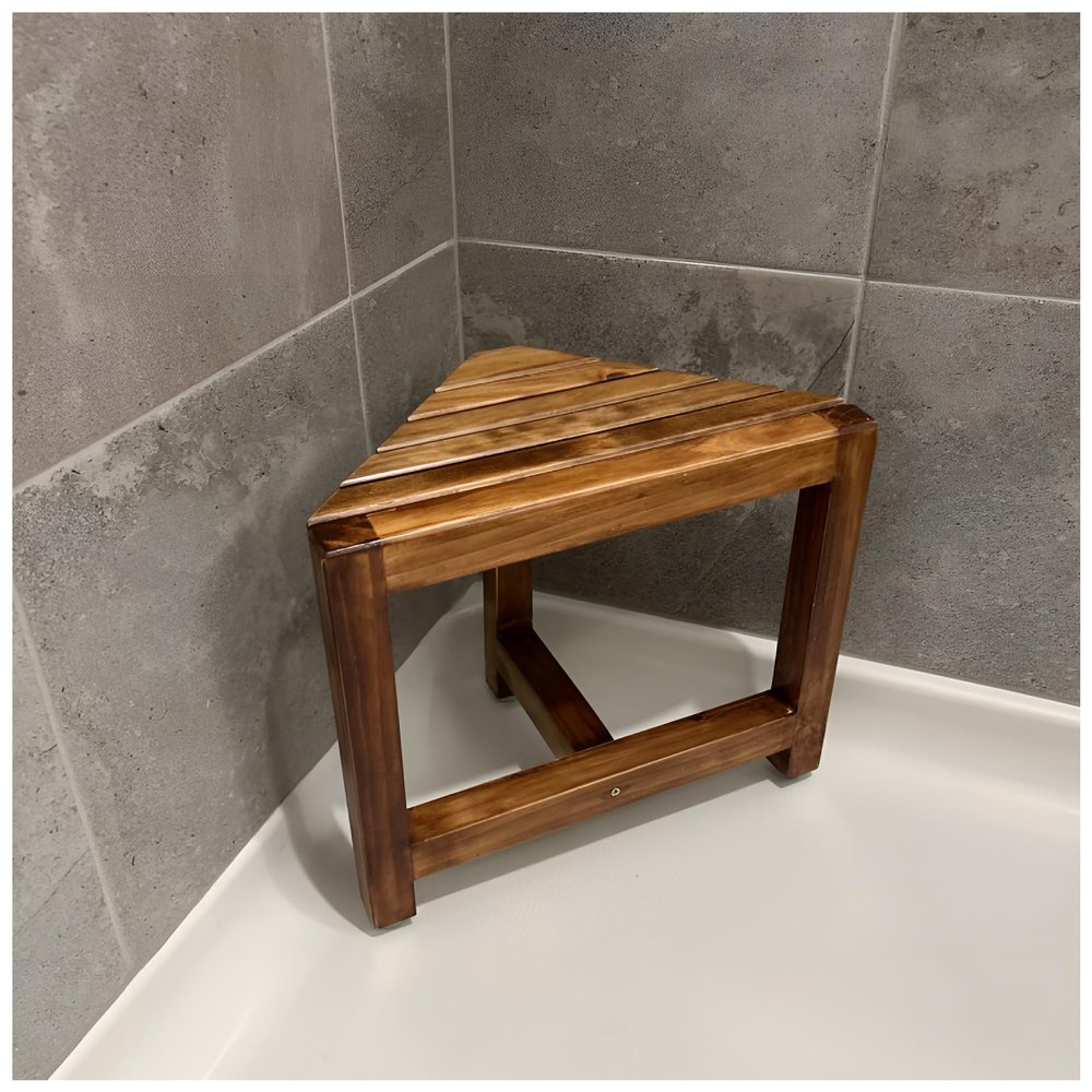 DITAVN Shower Foot Rest 12 in, Corner Shower Stool for Shaving Legs, Small Corner Bathroom Bench Suitable for Small Shower Spaces, Bath Seat, in Shower Stool