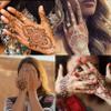 24 Sheets Henna Tattoo Stencils, 276+pcs Temporary Tattoo for Women Reusable Face Body Paint DIY Art Glitter Airbrush Tattoo Stencils Pack view 3