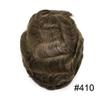 Toupee For Men Hair Replacement System Swiss Lace With PU Mens Toupee Bleached Knots Lace Front Hairpiece For Men 100% European Remy Human Hair Unit 8"x10"#410 Medium Brown with 10% Gray-120% density view 2