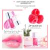 2 in 1 Lip Oil & Tinted Balm, Hydrating Plump Gloss, Repairs Lip Lines & Lightens, Non-sticky (Raspberry / Cherry) view 3