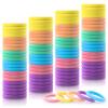100PCS 2 Inches Hair Ties for Women Girls, Sublaga Seamless Thick Hair Band, Elastic Hair Ties No Damage Ponytail Holder (Spring color) view 1