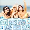 Kacctyen 6 Pcs Clear Makeup Bag Waterproof travel Cosmetic Thickened PVC Toiletry Beach Theme with Whale Starfish Turtle Ocean Sea Animals Print Beauty Cosmetic Makeup Bag Gifts view 3