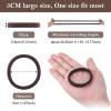 100PCS 2 Inches Dark Hair Ties for Women Girls, Sublaga Seamless Thick Hair Band, Elastic Hair Ties No Damage Ponytail Holder (Dark color) view 2