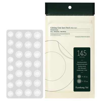 Pyunkang Yul PKY Calming Clear Spot Patch (Slim Care)145 count Quick, Adhesive & Invisible Oval Fit Stickers, Hydrocolloid Acne Spot Cover, Pimple Focused Skin Care for Blemishes and Zit, 2 Sized