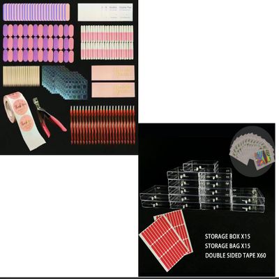 CloudTrip Press On Nail Tool Kit 50 Sets And Press On Nail Storage Box&Storage Bag 30 Sets