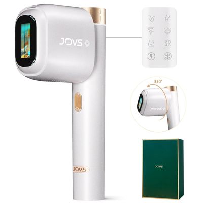 JOVS Laser Hair Removal, [24J Energy] IPL Hair Removal for Women and Men, 37F Painless Sapphire Ice-Cooling Tech, 6 Modes for Whole Body Hair Removal Device, 2 in 1 Skin Rejuvenation, 330 Rotation