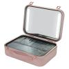 FLYHERO Makeup Train Case Makeup Case with LED Light Mirror Large Makeup Artist Organizer Kit (Pink) view 3