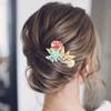 JEAIRTS Starfish Hair Comb Silver Shell Pearl Headpiece Conch Beach Wedding Hair Accessories for Women view 2
