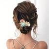 JEAIRTS Starfish Hair Comb Silver Shell Pearl Headpiece Conch Beach Wedding Hair Accessories for Women view 4