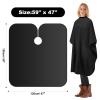 Salon Waterproof Haircut Cape - Unisex Black Barber Hair Cutting Cape With Snap Closure for Coloring and Styling (51 * 59inch, 6) view 2