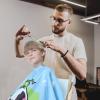 TILYIALA Kids Hair Cutting Cape,Kids Barber Cape Salon Capes for Hair Stylist Haircut Hairdresser Cape Barber Supplies (Blue Panda) view 2