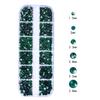HNUIX Nail Rhinestones - 3D Multi Shape Size, Emerald Green Nail Gems, Flat Back, with Kit, for Nail Art, DIY Decorations view 3
