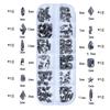 HNUIX Nail Rhinestones - 3D Multi Shape Size, Crystal Mineral Gray Nail Gems, Flat Back, with Kit, for Nail Art, DIY Decorations view 2