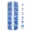 HNUIX Nail Rhinestones - 3D Multi Shape Size Crystal, Light Blue Nail Gems, Flat Back, with Kit, for Nail Art, DIY Decorations view 3