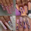 HNUIX Nail Rhinestones - 1600pcs 3D Multi Shape Size Crystal, Pink AB Nail Gems, Flat Back, with Kit, for Nail Art, DIY Decorations view 4