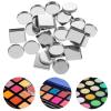 LALAFINA 30pcs Empty Metal Makeup Pans for Diy Eyeshadow Palette Round and Square Containers for Blush Lipstick and Cosmetic Organizing view 4
